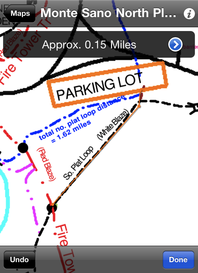 Screenshot of PDF Maps showing distance measurement tool.